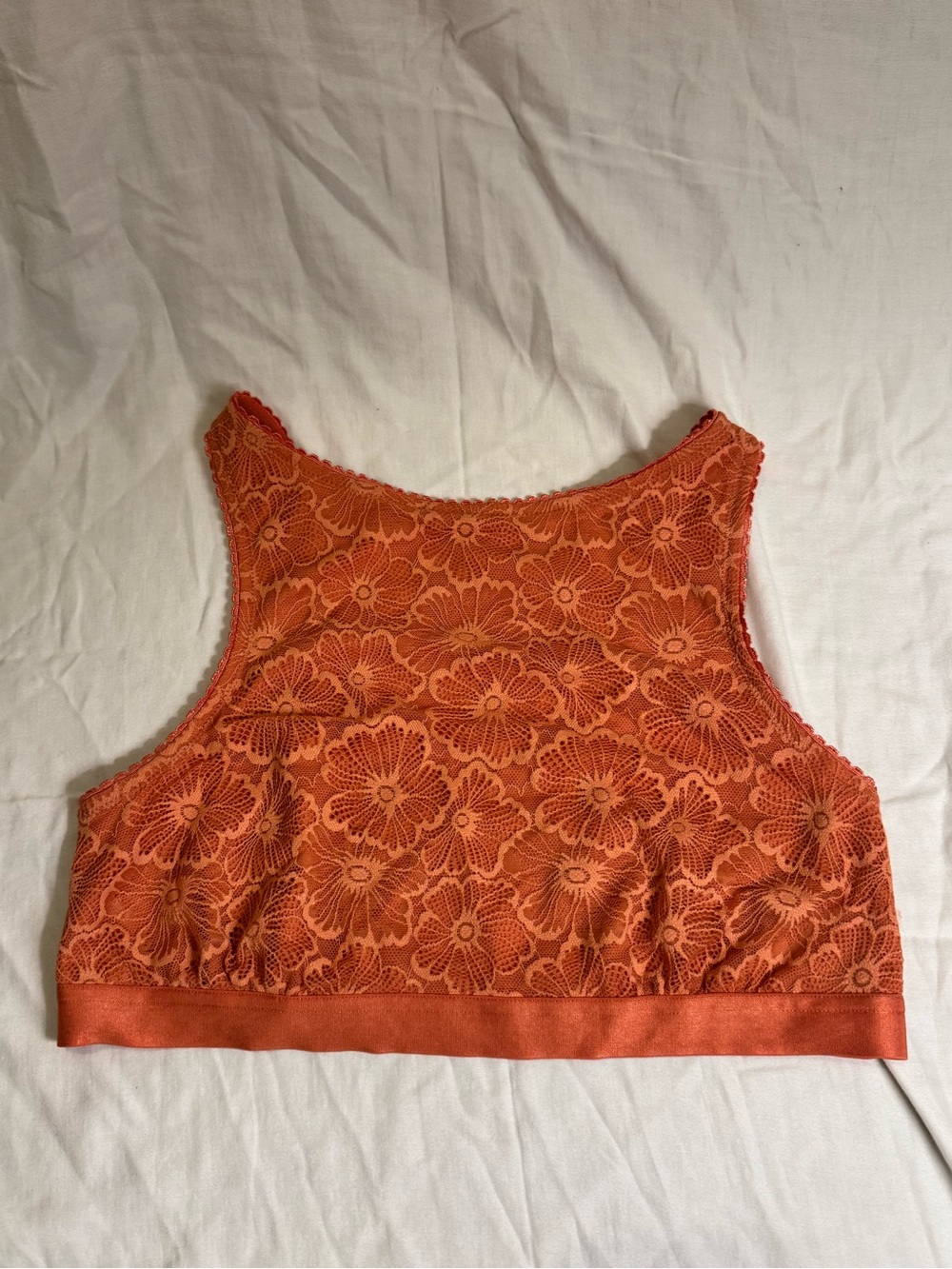 Colsie Bralette/ Lace Bra Top Peach/ Mauve Color Woman’s Size L